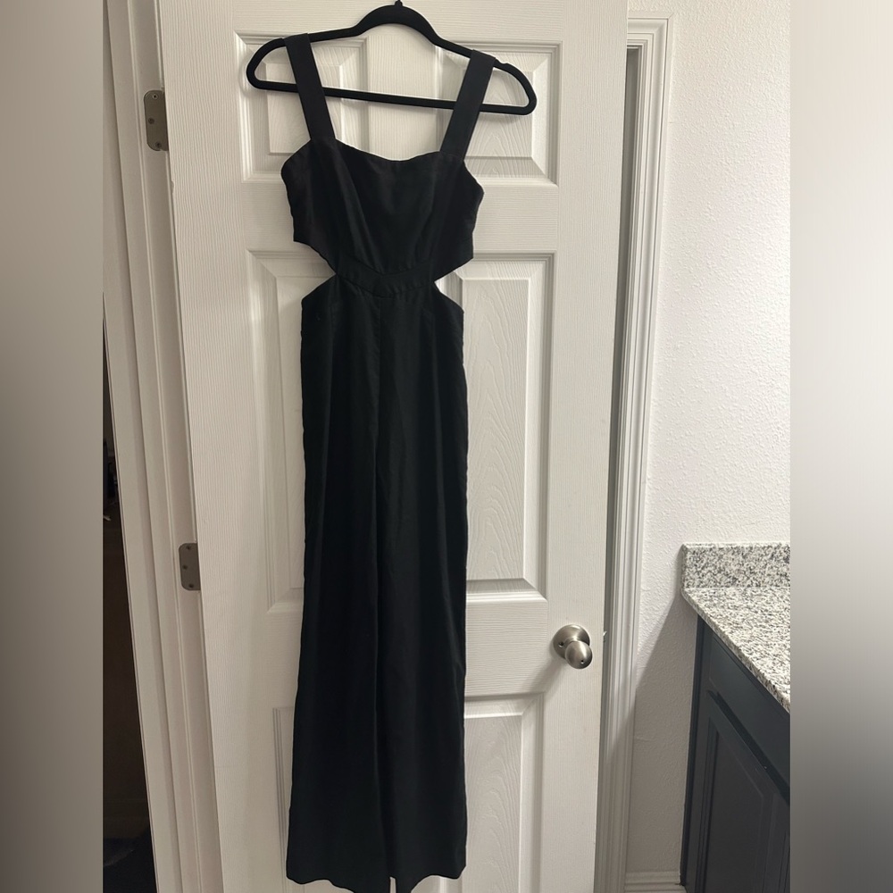 Black, side cut out jumpsuit